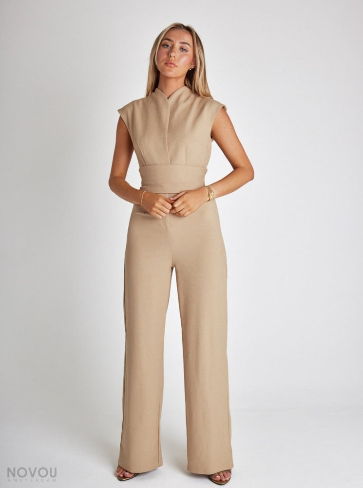 Damen Jumpsuit Mit Weiten Beinen